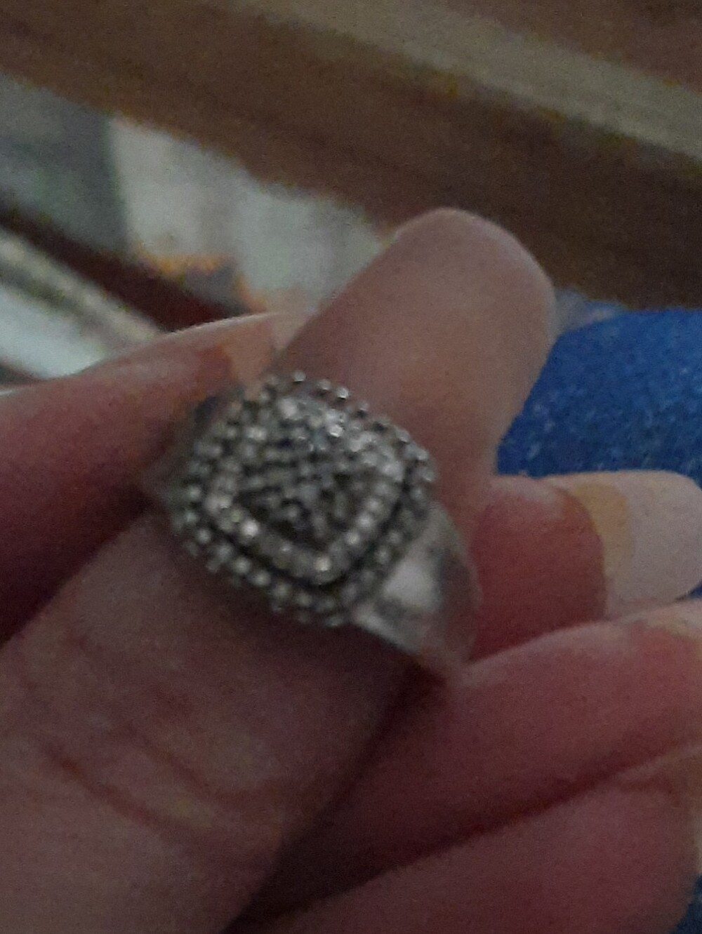 Vintage Heavy Sterling Silver 925 Chunky SUN Diamond Ring